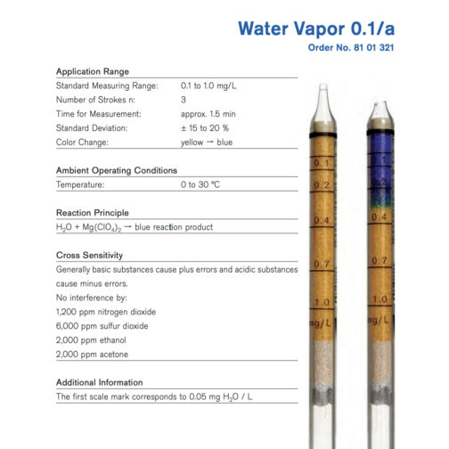 Draeger Water Vapor 0.1/a Tubes – 8101321 Hazmat Resource
