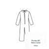 ProVent Berry Compliant Coverall. Collar, Front Entry Zipper, No Elastic. Serged Seams