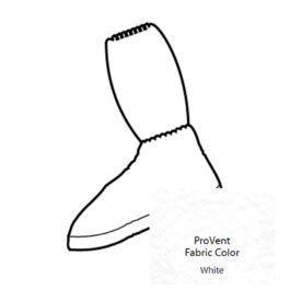ProVent Knee-High Shoe/Boot Cover, Elastic at Top and Ankle, Gray Skid Resistant Bottom. Ultrasonic Seams.