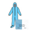 ProVent Plus Coverall. Attached Hood with Elastic Face Opening, Front Entry Zipper with LongNeckTM Respirator-Fit Closure, Single Storm Flap with Adhesive Tape Closure, Elastic at Back Waist, Elastic Wrists (with Finger Loops), Attached Skid Resistant Shoe/Boot Covers. Heat Sealed/Taped Seams.