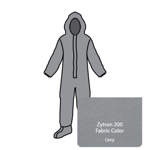 zytron 200 coveralls hood boots zipper front elastic wrists face opening kappler hazmat resource