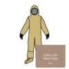 Zytron 300 NFPA 1992 Certified Coverall.Attached Hood with Sure-Fit® Respirator Face Piece Seal, Rear Entry Splash Resistant Coated Zipper with Double Storm Flaps with Hook & Loop Closure, Attached Field Replaceable 2N1® Glove System and Attached Sock Booties with Splash Guards. Heat Sealed/Taped Seams.