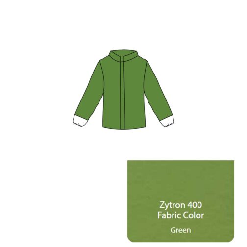 Zytron 400 Jacket z4h670 Zipper Front Double Storm Flaps with Hook Loop Closure Elastic Wrists Heat Sealed Taped Seams
