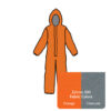 Zytron 500 Coverall Attached Hood with Elastic Face Opening, Front Entry Zipper with LongNeckTM Respirator-Fit Closure, Double Storm Flaps with Hook & Loop Closure, Elastric Wrists and Ankles. Heat Sealed/Taped Seams.