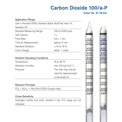 Draeger Carbon Dioxide 100/a-P tubes - 6728521 HAZMAT Resource