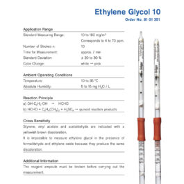 Draeger Tube Ethylene Glycol 10/a 8101351