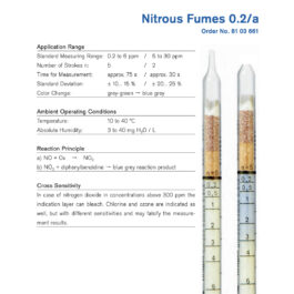 Draeger Tube Nitrous Fumes 0.2/a 8103661