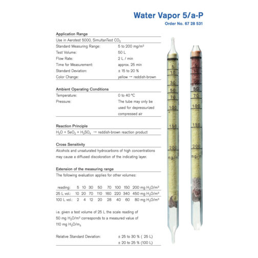Draeger Water Vapor 5/a-P Tubes - 6728531 HAZMAT Resource