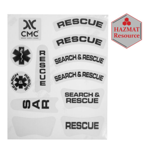 Search and Rescue Helmet Stickers Hazmat Resource