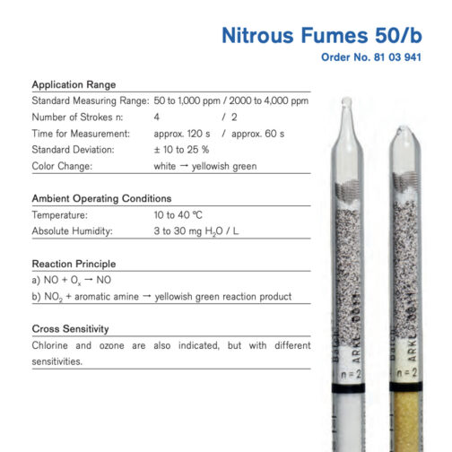 Draeger Tubes Nitrous Fumes 50/b 8103941 HAZMAT Resource
