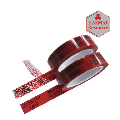 Security Seal Tape Red 1 in x 165 ft x 2 mil HAZMAT Resource