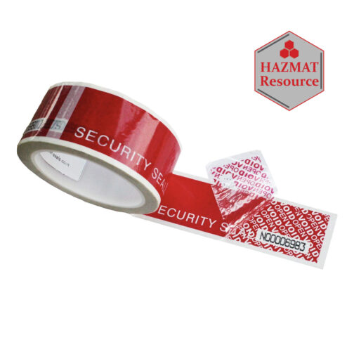 Security Tape for Packaging Red 1.88 in x 164 ft x 2 mil HAZMAT Resource
