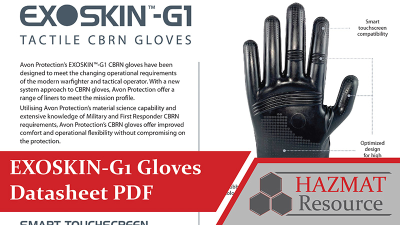 Avon Protection EXOSKIN-G1 CBRN Gloves Datasheet PDF Hazmat Resource