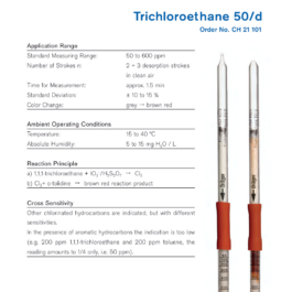 Draeger Tube Trichloroethane 50/d CH21101