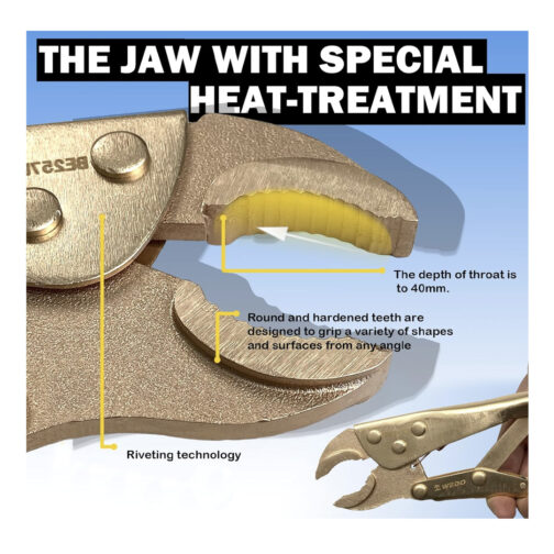 Non Sparking Curved Jaw Locking Pliers Hazmat Resource