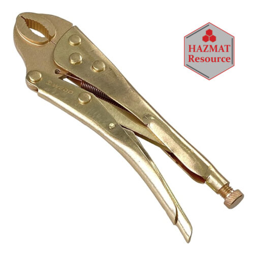 Non Sparking Vise Grip Locking Pliers 10 inch Curved Jaw Aluminum Bronze Hazmat Resource